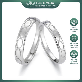 Nhẫn bạc tlee đôi viền khắc kí tự vô cực tlee jewelry nd0111