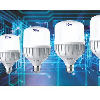 BÓNG ĐÈN LED BUP 20W MPE,BÓNG LED TRỤ 20W MPE THÂN NHỰA LBD-20