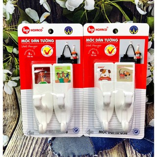 Móc đôi HPG38 - Móc dán dính tường bằng nhựa cao cấp HOFACO tiện lợi, dễ sử dụng