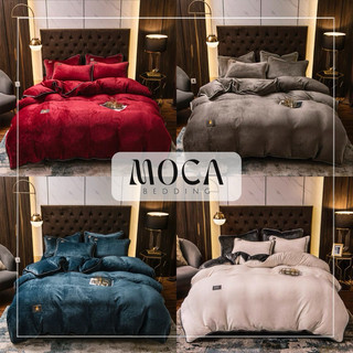 Bộ Chăn Ga Gối Nỉ Nhung Trơn Royal Cao Cấp 4 Món Mềm Mịn - MOCA BEDDING