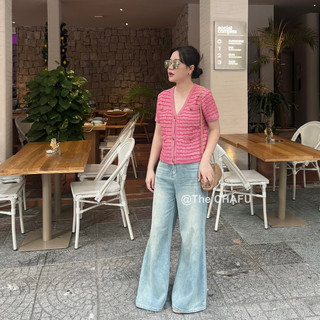 ÁO LEN HỒNG TAY NGẮN
