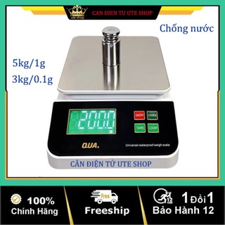  Cân Điện Tử Mini nhà bếp chống nước QUA 3kg & 5kg   BH 1năm   Hàng Chính Hãng QUA 