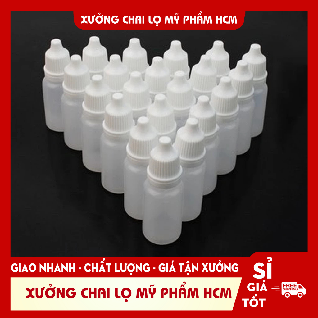 Chai Lọ Nhựa Nhỏ Mũi - Chai Nhựa Nhỏ Mắt 5ML, 10ML, 20ML Vỏ Chiết Mực, Đựng Cồn, Mỹ Phẩm