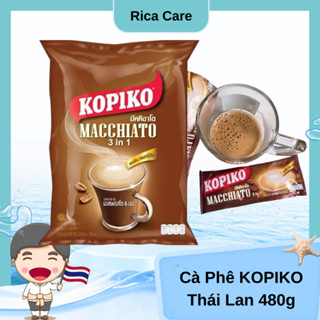 Cà Phê Sữa Kopiko Macchiato 3in1 Thái Lan 480g chia làm 20 gói nhỏ