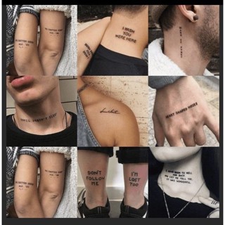  Hình Xăm Tạm Thời 15 Ngày Chữ Tiếng Anh Ý Nghĩa Mini Funtattoo Chống Nước Chống Cọ Xát Bền Đẹp Nhanh Lên Hình TEXTA 