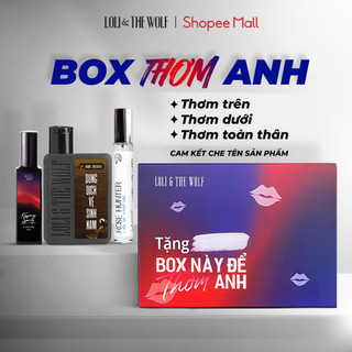 Bộ Quà Tặng Nam Giới BOX THƠM ANH Loli & The Wolf On - Dung Dịch Vệ Sinh Nam 80ml & Nước Hoa 10ml & Xịt Thơm Miệng 20ml