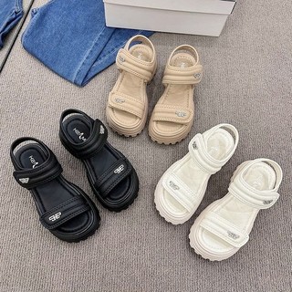 DÉP SANDAL NỮ ĐÍNH CHỮ BB QUAI HẬU THỜI TRANG CAO 5CM