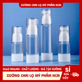 Chai Hút Chân Không 15ML/20ML Chiết Mỹ Phẩm - Chai Lọ Nhựa Trong Suốt Xịt Nhỏ Giọt Hút Chân Không - Chai Lọ Mỹ Phẩm