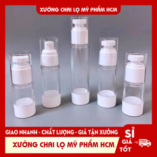 Chai Hút Chân Không 30ML Chiết Mỹ Phẩm - Chai Lọ Nhựa Trong Suốt Xịt Nhỏ Giọt Hút Chân Không - Chai Lọ Mỹ Phẩm
