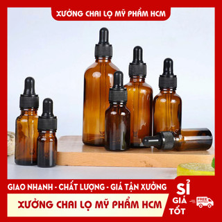 Lọ Chiết Serum 🏵️ Lọ Chiết Mỹ Phẩm Thủy Tinh Nắp Bóp Nhỏ Giọt Khoen Đen Sọc 50ML/100ML Dùng Đựng Tinh Dầu,, Kem Dưỡng