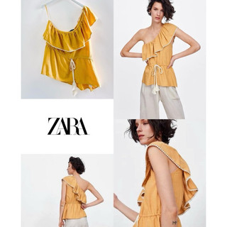 Zara Ruffle One Shoulder Tops for Women