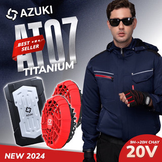 Áo Gắn Quạt Làm Mát  Nhật Bản AZUKI TITANIUM AT07 Mới Nhất 2024 Pin Trâu, 20V Siêu Mạnh Giá Tốt Bán Chạy[ Bh 12 Tháng]