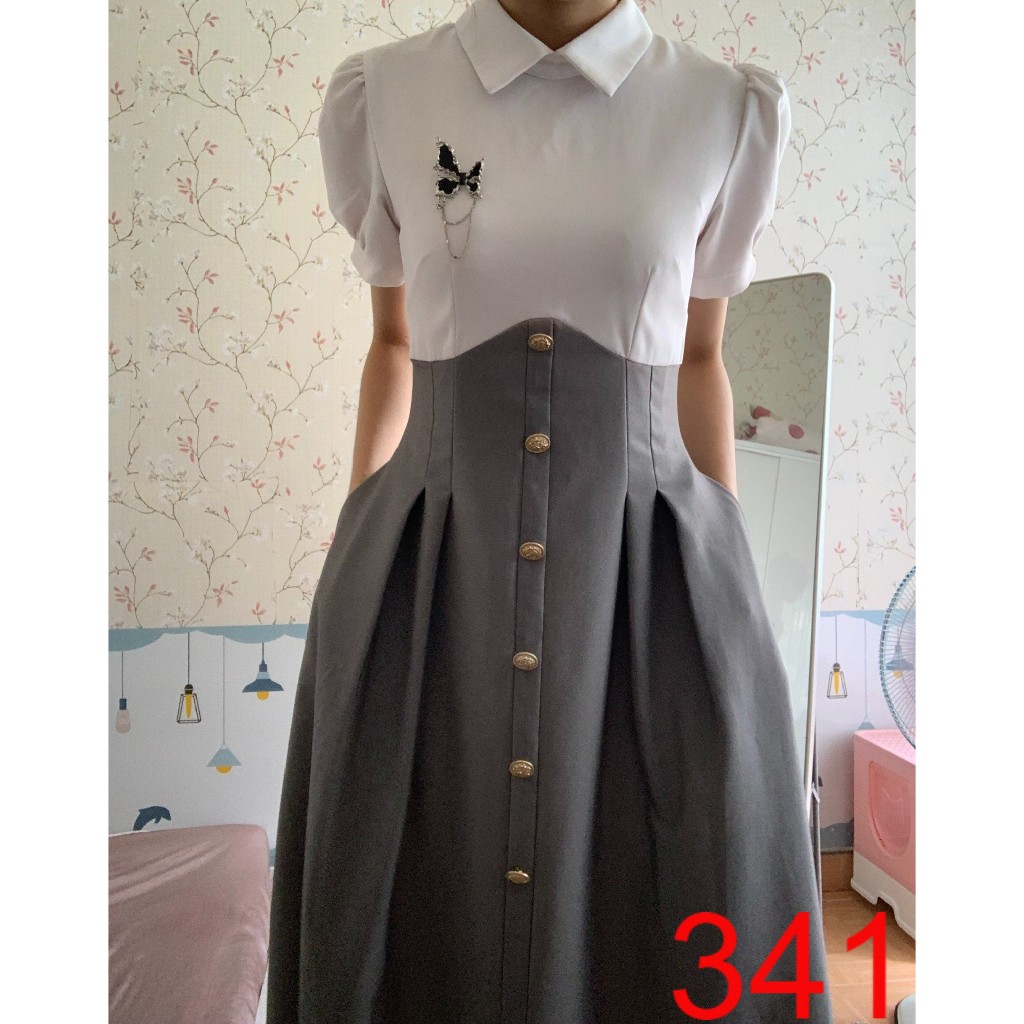 PASS ĐẦM THANH LỊCH ĐẦM TRẮNG XÁM EVII Fashion & Design