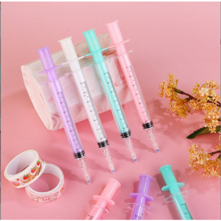 Bút kim tiêm có nhánh D74 dễ thương bút kute viết gel