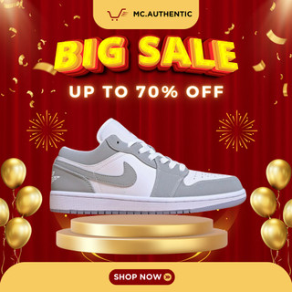 Giày Air _Jordan 1 Low White Wolf Grey Hàng chuẩn đẹp Full Box