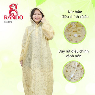 ÁO MƯA BÍT KÍN 2 Bên NHỰA EVA CAO CẤP CHÍNH HÃNG RANDO
