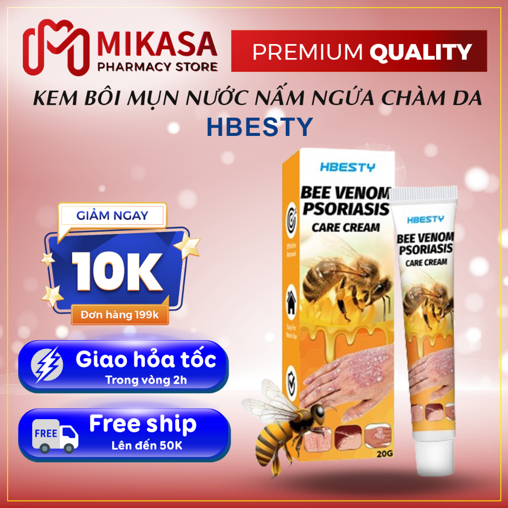 Kem Hbesty Bôi Tổ Đỉa, Mụn Nước - Kem Hbesty Giúp Giảm Ngứa, Sưng, Tổ Đỉa, Mụn Nước và Dưỡng Da Khỏe Mạnh