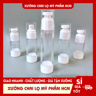  Chai Hút Chân Không 5ml 10ml - Chai Lọ Nhựa Trong Suốt Xịt Nhỏ Giọt Sáng Chiết  Mỹ Phẩm Serum Du Lịch 