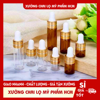 Lọ Chiết Seum 🏵️ Chai chiết serum Lọ Chiết Tinh Dầu Nước Hoa Thủy Tinh Mỏng 3ml/5ml