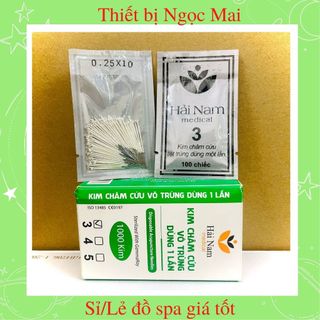 Kim châm cứu Hải Nam vô trùng size 3 gói 100 kim