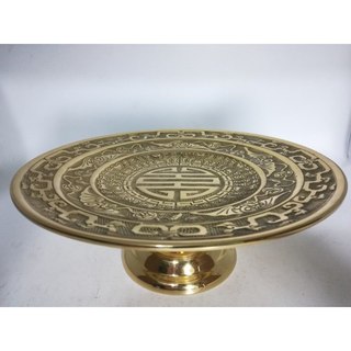 Đĩa Ngũ Phúc bằng đồng Đk24cm