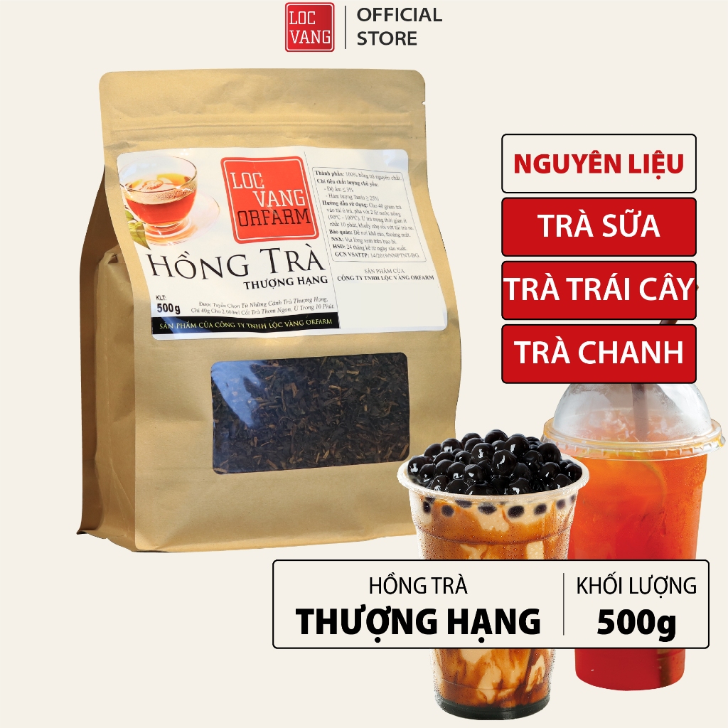 Hồng Trà, Trà Đen Nguyên Liệu Làm Trà Sữa Trân Châu THƯỢNG HẠNG 500g