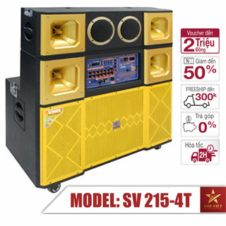 Loa kéo 4 tấc đôi gập 215 4t 3000w bass 40cm x2 karaoke bluetooth tặng 2 micro