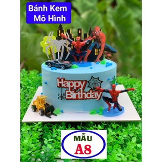 Mô hình bánh sinh nhật siêu nhân, bánh kem mô hình cho bé trai