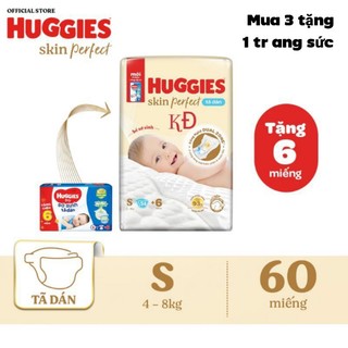 (Có quà tặng )Bỉm/Tã dán Huggies S54(4-8kg) (cộng 6)