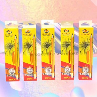 Hộp 12 cây bút chì đen 009 hiệu GStar thân gỗ cao cấp