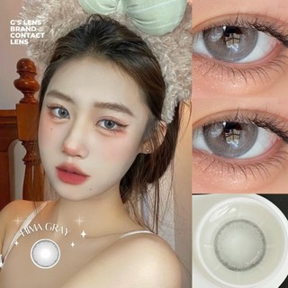 Kính áp tròng Gslens HIMA GRAY xám tây giãn vừa lens cận 6 tháng G.DIA 14.5mm có độ (0-6)