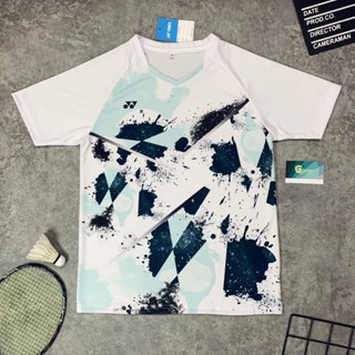 ÁO CẦU LÔNG YONEX TRẮNG, Áo Cầu Lông 2024 Nam Nữ Thun Mè Thái Dùng Thi Đấu Chuyên Nghiệp