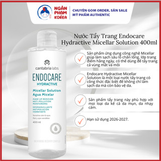 Nước Tẩy Trang Endocare Hydractive Micellar Solution Agua Micelar 400ml