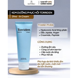 Kem dưỡng phục hồi TORRIDEN DIVE IN CREAM