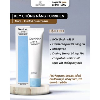 Kem chống nắng vật lý TORRIDEN DIVE-IN MILD SUNCREAM
