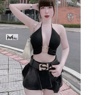 áo yếm hở ngực sexy khoen chất bozip có mút xinh