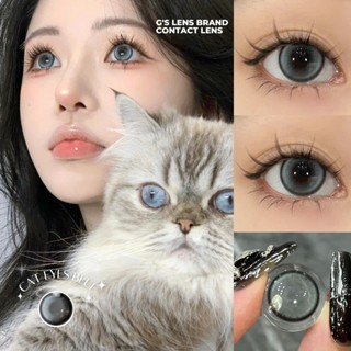 Kính áp tròng Gslens CAT EYES BLUE xanh mắt mèo lens cận 6 tháng G.DIA14.2mm có độ 0-8 NỘI ĐỊA TRUNG