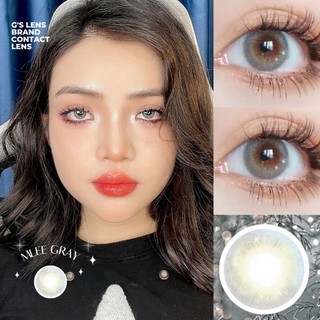 Kính áp tròng Gslens MLEE GRAY xanh tây sáng ngôi sao lens cận 6 tháng G.DIA 14.2mm có độ (0-6)