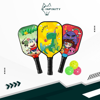 Vợt pickleball trẻ em, người lớn chơi bóng nhẹ bền, tay cầm gỗ chống trơn trượt, tặng kèm 1 bóng pickle ball