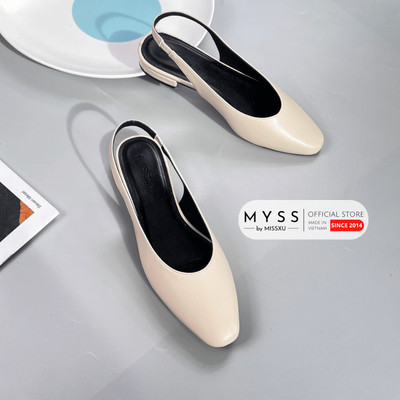 Giày cao gót nữ MYSS mũi tròn quai sau 1cm cao cấp thời trang - CG316