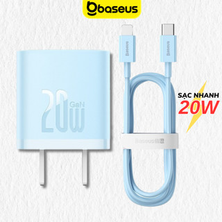 Bộ sạc nhanh 20W Baseus dùng cho 14 12 13 11 Promax .. củ sạc Gan5 siêu nhỏ chống quá tải nhiệt