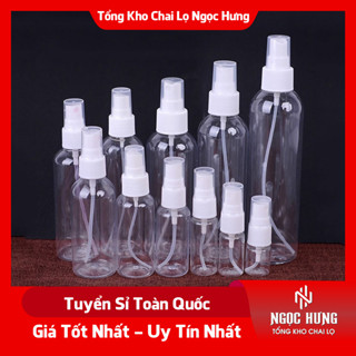 Chai Xịt Phun Sương ♥️ Chai Nhựa Pet 15ML/20ML/30ML/50ML/100ML Chiết Mỹ Phẩm Du Lịch, Gel, Nước Rửa Tay, Nước Tẩy Trang