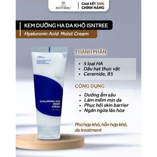 Kem dưỡng ẩm cho da thiên khô isntree hyaluronic acid moist cream