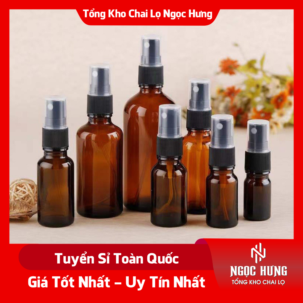 Chai Xịt Phun Sương ♥️ Lọ Đựng Tinh Dầu Thủy Tinh 50ML/100ML Có Van Phun Sương Chiết Tinh Dầu Khuếch Tán, Dầu Thơm