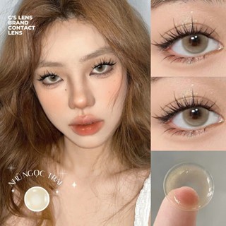 Kính áp tròng Gslens OCEAN BROWN nâu tây nhũ ngọc cận 6 tháng G.DIA 14.2mm có độ (0-8) NỘI ĐỊA TRUNG
