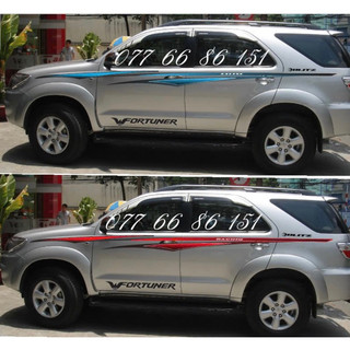 Tem dán sườn xe fortuner mẫu mới