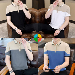 Áo polo nam k7 áo thun polo nam basic phối màu chất cvc trơn co giãn trẻ đẹp