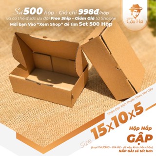Hộp carton nắp GẬP 15x10x5