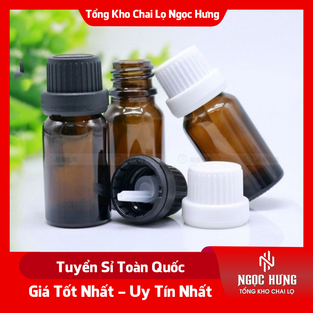 Lọ Đựng Tinh Dầu Thủy Tinh Nắp Vặn Nhỏ Giọt 5ML/10ML/15ML/20ML/30ML Dùng Chiết Tinh Dầu, Nước Hoa, Mỹ Phẩm