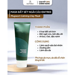 Mặt nạ đất sét ngải cứu isntree mugwort claming clay mask